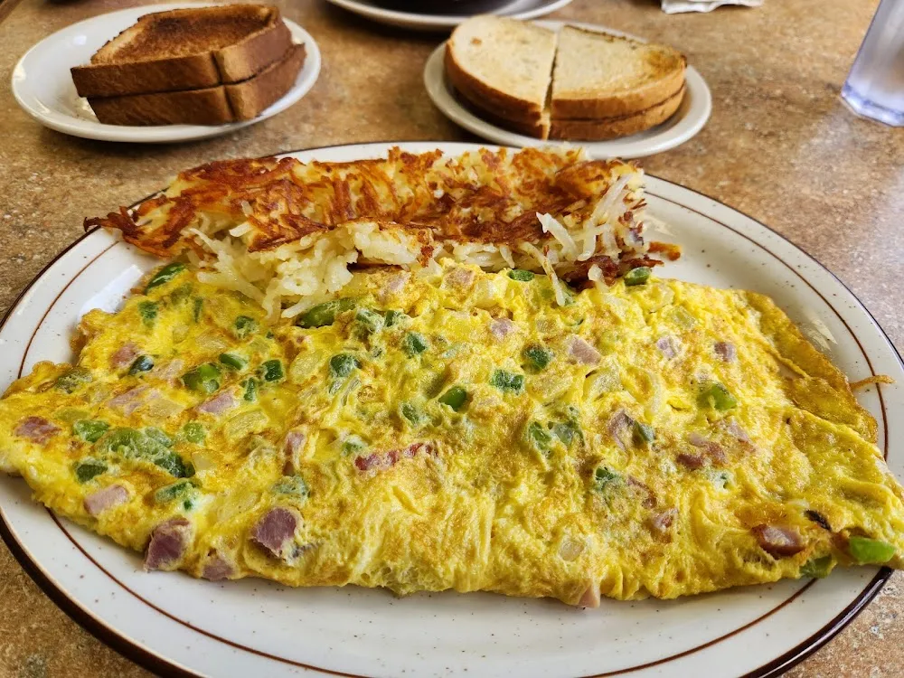 Western Omelette and Hash Browns
